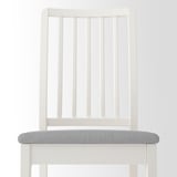 EKEDALEN / EKEDALEN Table and 6 chairs, white/Hakebo beige, 180/240 cm