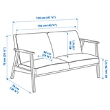 EKENÄSET 2-seat sofa, Kilanda light beige