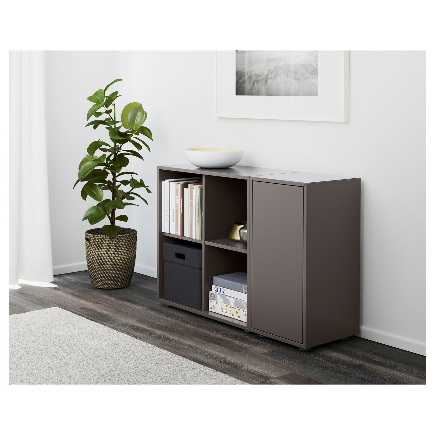 EKET Cabinet combination with feet - dark grey - IKEA