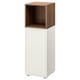 Option: EKET Cabinet combination with feet, white/walnut effect, 35x35x107 cm