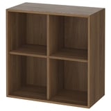 EKET Cabinet with 4 compartments, brown/walnut effect, 70x35x70 cm