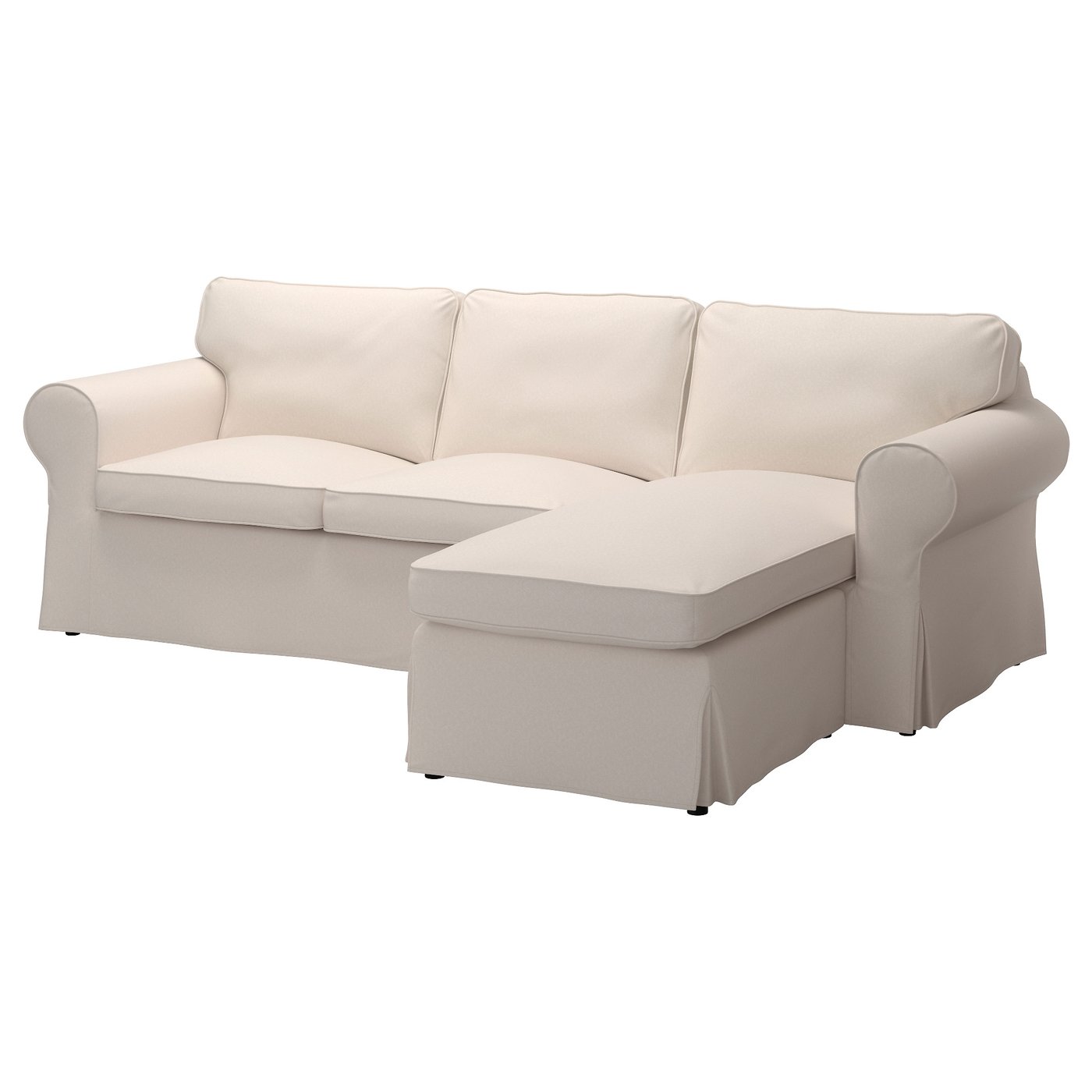 Ektorp 3 Seat Sofa With Chaise Longue Lofallet Lofallet Beige