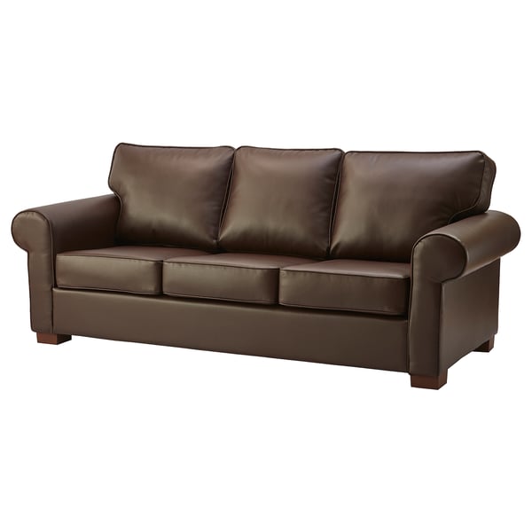 Ektorp Three Seat Sofa Kimstad Dark Brown Ikea
