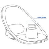 ELDBERGET Seat shell, dark grey