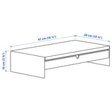 ELLOVEN Monitor stand with drawer, anthracite