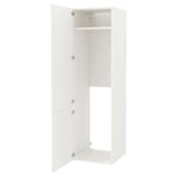 ENHET High cab for fridge/freezer w doors, white, 60x62x210 cm