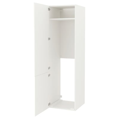 ENHET High cab for fridge/freezer w doors, white, 60x62x210 cm