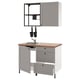 Option: ENHET Kitchen, anthracite/grey frame, 123x63.5x222 cm