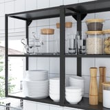 ENHET Kitchen, anthracite/grey frame, 123x63.5x222 cm