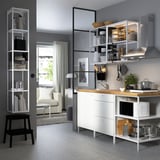 ENHET Kitchen, white, 183x63.5x222 cm