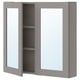 Option: ENHET Mirror cabinet with 2 doors, grey/grey frame, 80x17x75 cm