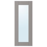 ENHET Mirror door, grey frame, 30x75 cm