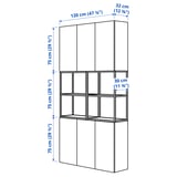 ENHET Storage combination, anthracite/grey frame, 120x32x225 cm