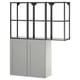 Option: ENHET Storage combination, anthracite/grey frame, 120x32x150 cm