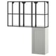 Option: ENHET Storage combination, anthracite/grey frame, 120x32x150 cm