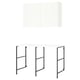 Option: ENHET Storage combination, anthracite/white, 139x63.5x90.5 cm