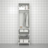 ENHET Storage combination, white/grey frame, 60x62x210 cm