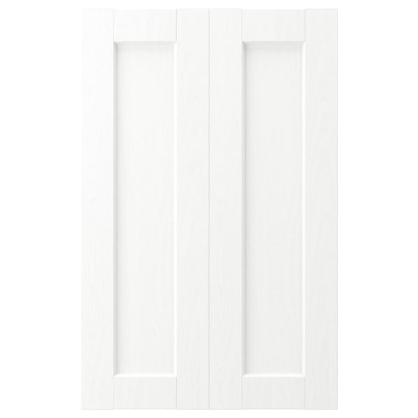 ENKÖPING: white, wooden-look cabinet door, square design, durable foil.