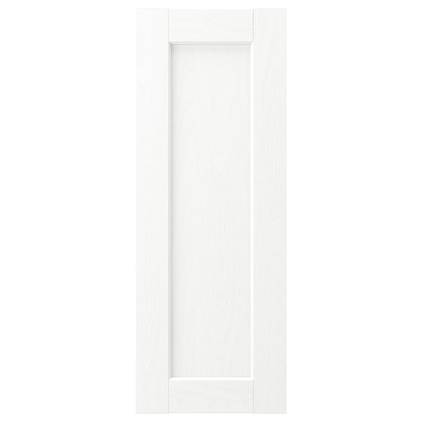 ENKÖPING: white cabinet door, rectangular, simple frame, wood-effect foil, smooth surface.