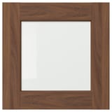 ENKÖPING Glass door, brown walnut effect, 40x40 cm