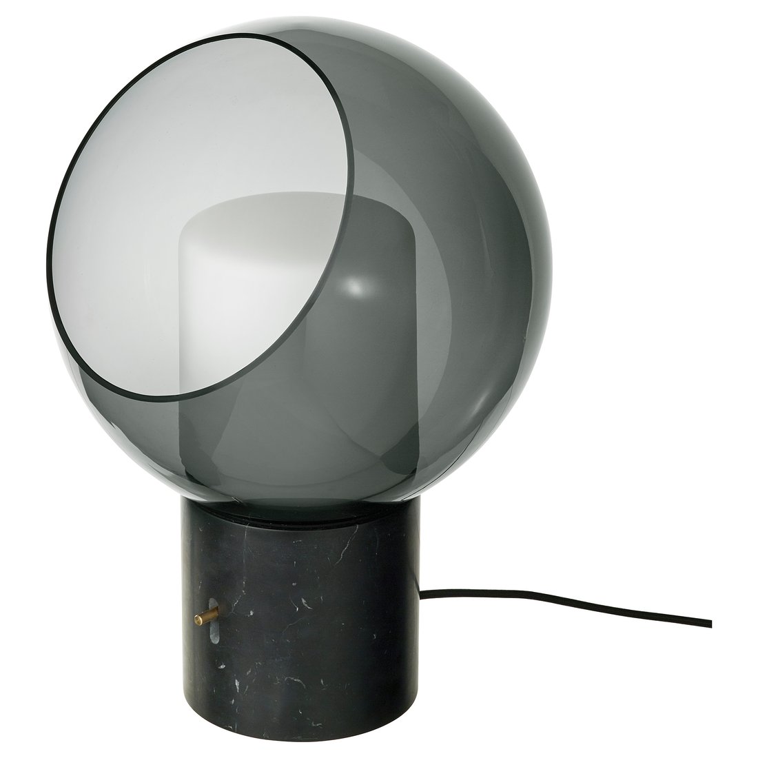 EVEDAL Table lamp, marble/grey globe IKEA