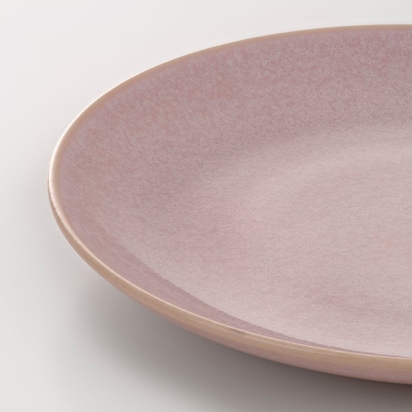 FÄRGKLAR Side plate, glossy pink, 20 cm