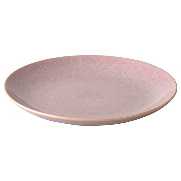 FÄRGKLAR Side plate, glossy pink, 20 cm