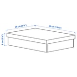 FJÄDERHARV Storage box with lid, anthracite, 25x35x8 cm