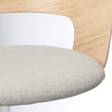 FJÄLLBERGET Conference chair with castors, white stained oak veneer/Gunnared beige