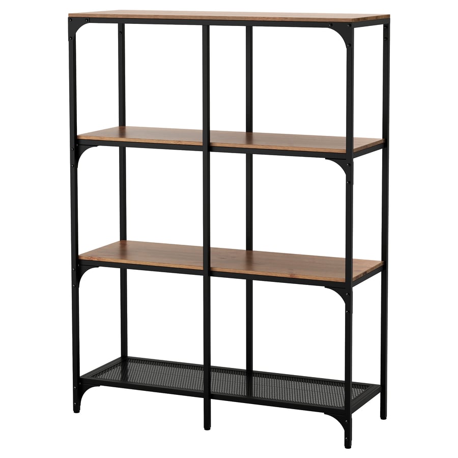 FJÄLLBO shelving unit, black, 100x136 cm IKEA