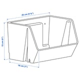 FODERTRÅG Organiser for desk/wall, grey-blue, 25x18x15 cm