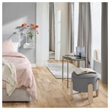 FÖRLUNDA Pouffe, with storage/Tonerud grey