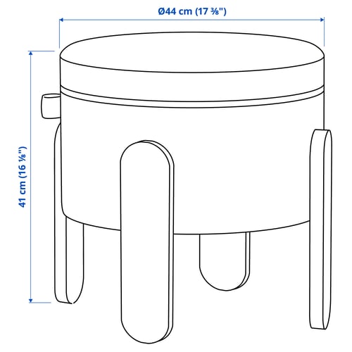 Illustration with measurements for the product: FÖRLUNDA.