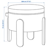FÖRLUNDA Pouffe, with storage/Vissle beige