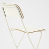 FRANKLIN Bar stool with backrest, foldable, counter height white/white, 63 cm