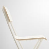 FRANKLIN Bar stool with backrest, foldable, counter height white/white, 63 cm
