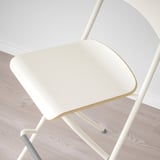 FRANKLIN Bar stool with backrest, foldable, counter height white/white, 63 cm