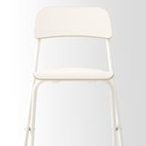 FRANKLIN Bar stool with backrest, foldable, counter height white/white, 63 cm