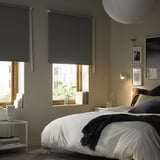 FRIDANS Block-out roller blind, grey, 80x195 cm