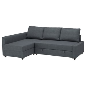 Friheten Corner Sofa Bed With Storage Skiftebo Dark Grey Ikea