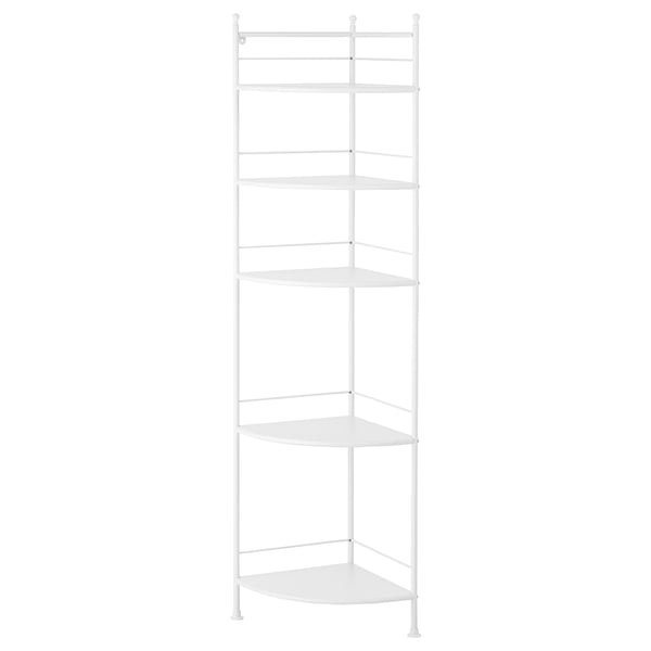 FRÖSJÖN Corner shelf unit, white, 35x156 cm