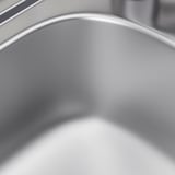 FYNDIG Inset sink, 1 bowl with drainboard, stainless steel, 70x50 cm