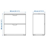 GALANT Drawer unit with drop-file storage, white, 80x80 cm