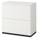 GALANT Drawer unit with drop-file storage, white, 80x80 cm