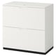 Option: GALANT Drawer unit with drop-file storage, white, 80x80 cm