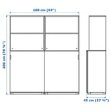 GALANT Storage combination w sliding doors, white, 160x200 cm