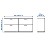 GALANT Storage combination with filing, white, 160x80 cm