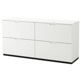 GALANT Storage combination with filing, white, 160x80 cm
