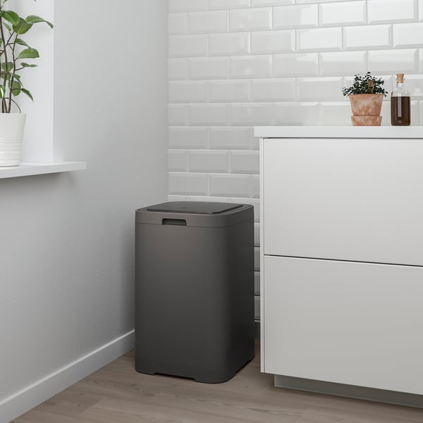 Gigantisk Touch Top Bin Dark Grey Ikea