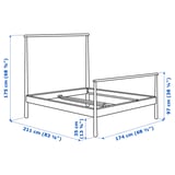 GJÖRA Bed frame, birch/Leirsund, 160x200 cm